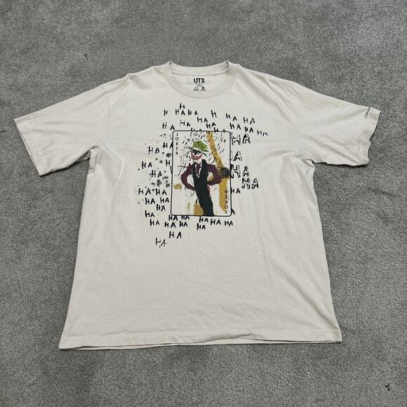 Uniqlo x Jean Michel Basquiat x Warner Bros Shirt Batman The Joker Art Size L - Picture 1 of 8